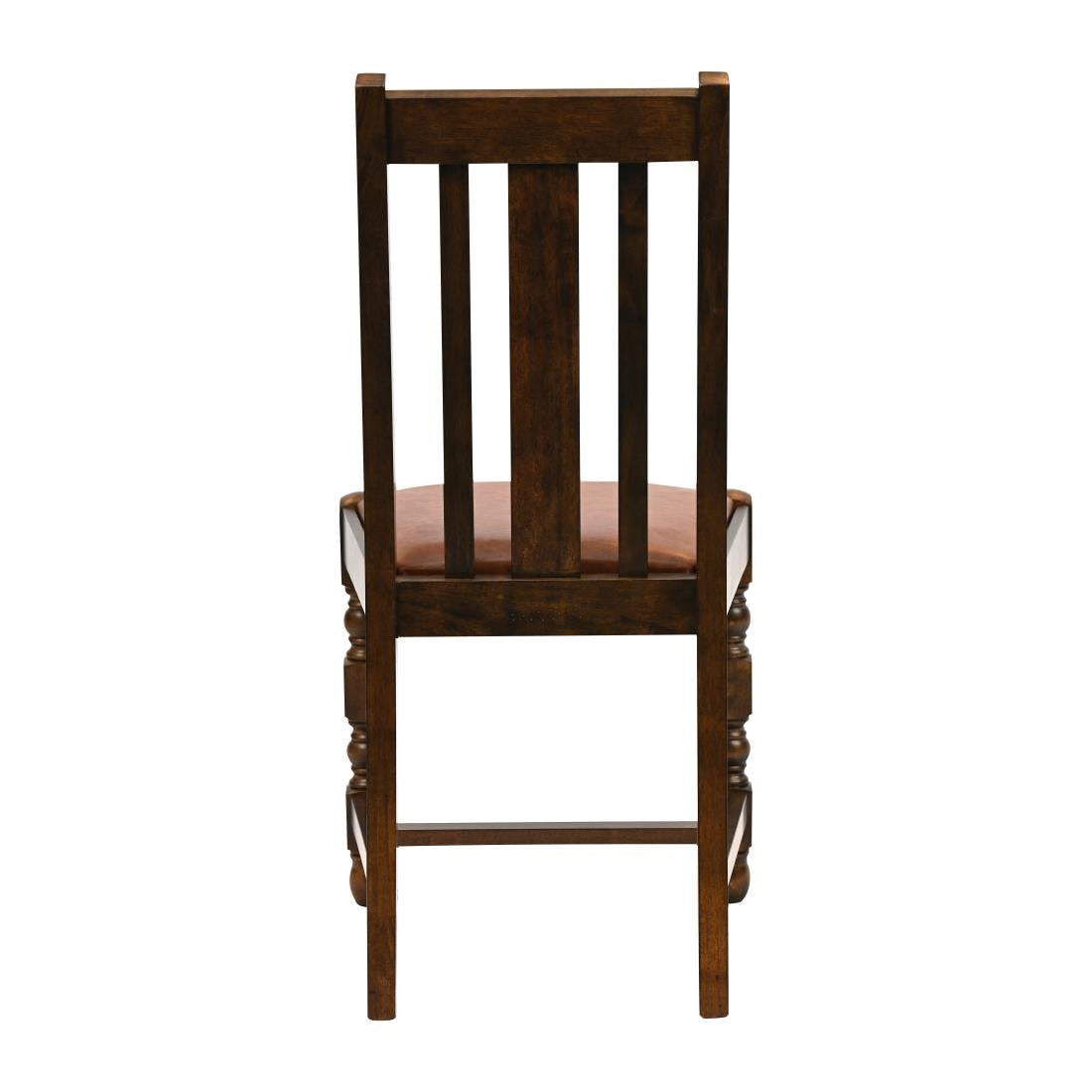 Thame Dining Chairs in Vintage Wood with Bison Tan Seat (6 Pack)