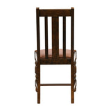 Thame Dining Chairs in Vintage Wood with Bison Tan Seat (6 Pack)