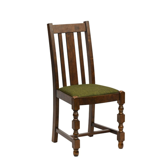 Thame Dining Chairs Vintage Wood with Shetland Forest Seat (6 Pack)