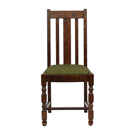 Thame Dining Chairs Vintage Wood with Shetland Forest Seat (6 Pack)