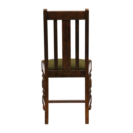 Thame Dining Chairs Vintage Wood with Shetland Forest Seat (6 Pack)