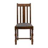 Thame Dining Chairs Vintage Wood with Shetland Smoke Seat (6 Pack)