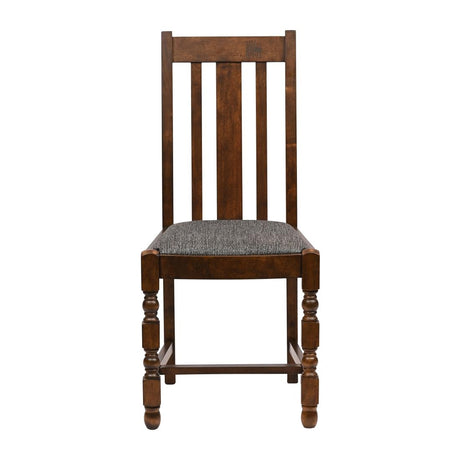 Thame Dining Chairs Vintage Wood with Shetland Smoke Seat (6 Pack)