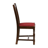 Thame Dining Chairs Vintage Wood with Shetland Scarlett Seat (6 Pack)