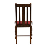 Thame Dining Chairs Vintage Wood with Shetland Scarlett Seat (6 Pack)