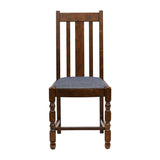 Thame Dining Chairs Vintage Wood with Shetland Sea Seat (6 Pack)