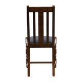 Thame Dining Chairs Vintage Wood with Shetland Sea Seat (6 Pack)