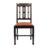 Lattice Back Dining Chairs Dark Walnut with Bison Tan Seat (6 Pack)