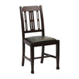 Lattice Back Dining Chairs Dark Walnut with Bison Cedar Seat (6 Pack)