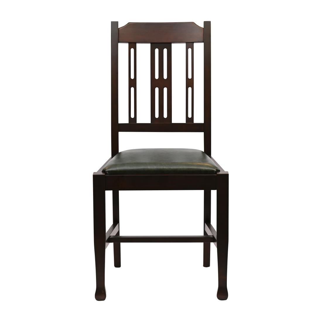 Lattice Back Dining Chairs Dark Walnut with Bison Cedar Seat (6 Pack)