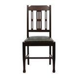 Lattice Back Dining Chairs Dark Walnut with Bison Cedar Seat (6 Pack)