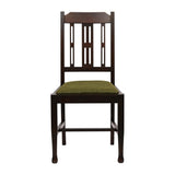 Lattice Back Dining Chairs Dark Walnut with Shetland Forest Seat (6 Pack)