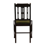 Lattice Back Dining Chairs Dark Walnut with Shetland Forest Seat (6 Pack)