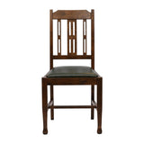 Lattice Back Dining Chairs Vintage Wood with Bison Cedar Seat (6 Pack)