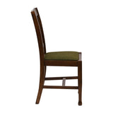Lattice Back Dining Chairs Vintage Wood with Shetland Forest Seat (6 Pack)