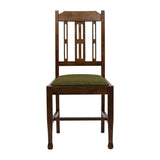 Lattice Back Dining Chairs Vintage Wood with Shetland Forest Seat (6 Pack)