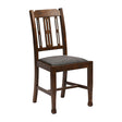 Lattice Back Dining Chairs Vintage Wood with Shetland Smoke Seat (6 Pack)
