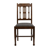 Lattice Back Dining Chairs Vintage Wood with Shetland Smoke Seat (6 Pack)
