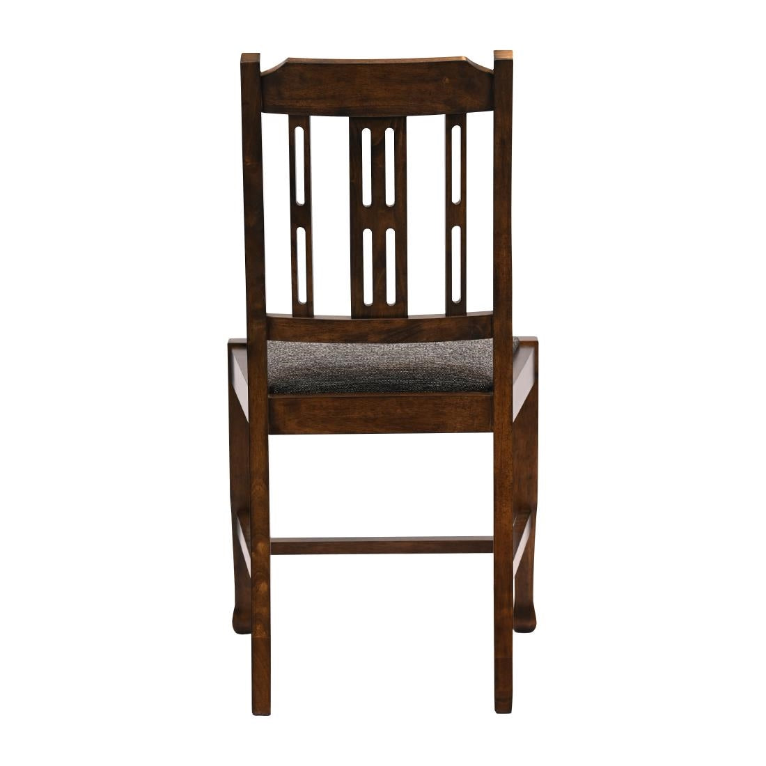 Lattice Back Dining Chairs Vintage Wood with Shetland Smoke Seat (6 Pack)