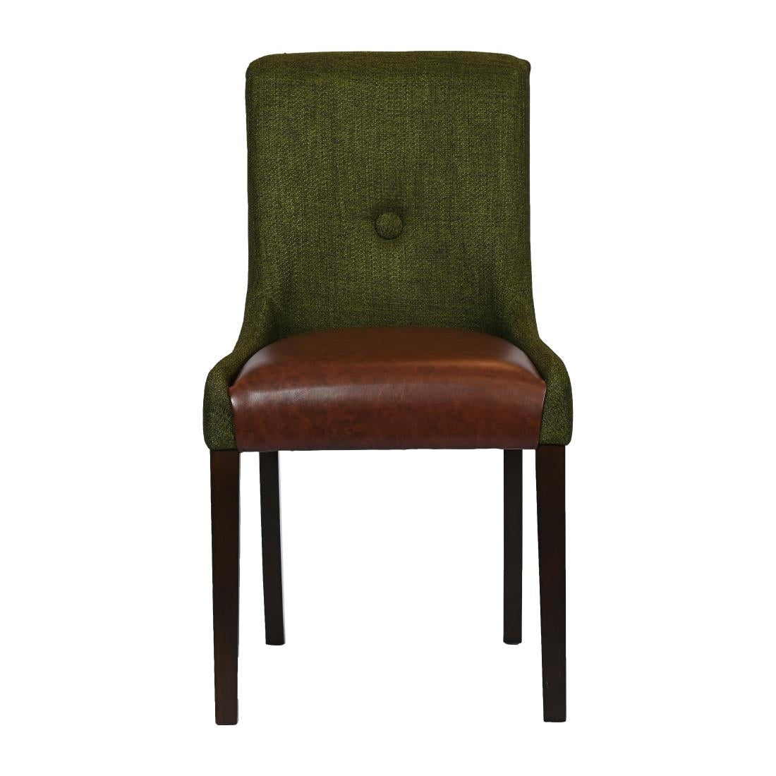 Bath Walnut Dining Chairs with Forest Back & Espresso Seat (6 Pack)