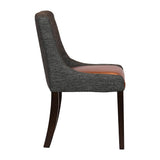 Bath Walnut Dining Chairs with Smoke Back & Tan Seat (6 Pack)