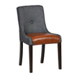 Bath Walnut Dining Chairs with Sea Back & Tan Seat (6 Pack)