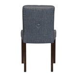 Bath Walnut Dining Chairs with Sea Back & Tan Seat (6 Pack)