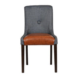 Bath Walnut Dining Chairs with Sea Back & Tan Seat (6 Pack)