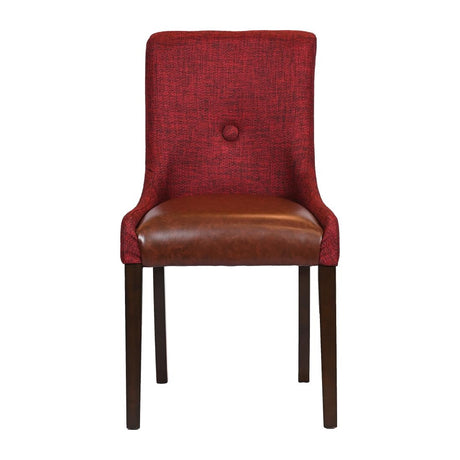 Bath Walnut Dining Chairs with Scarlett Back & Espresso Seat (6 Pack)