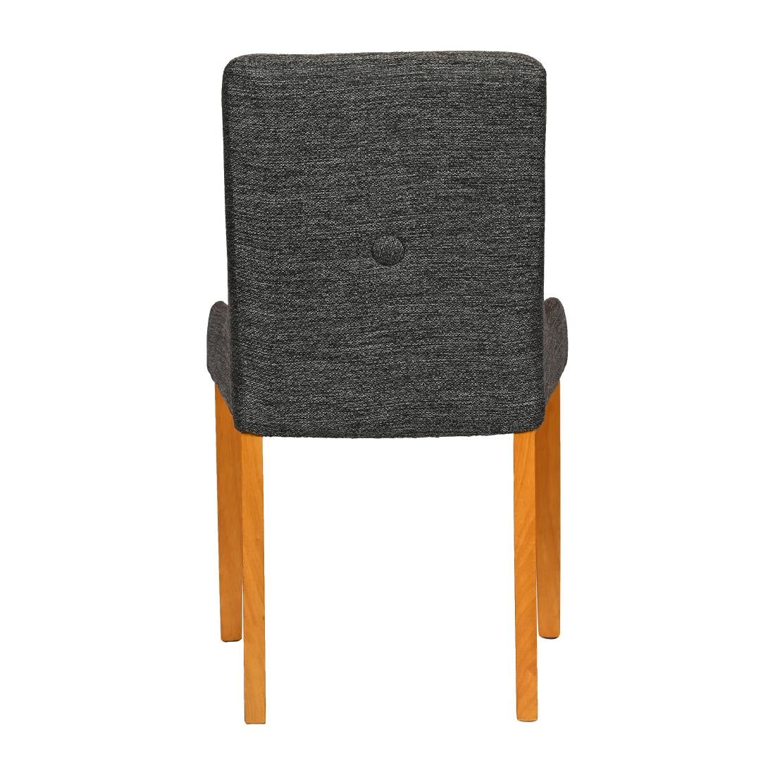 Bath Soft Oak Dining Chairs with Smoke Back & Tan Seat (6 Pack)