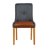 Bath Soft Oak Dining Chairs with Sea Back & Tan Seat (6 Pack)