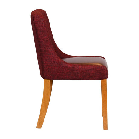 Bath Soft Oak Dining Chairs with Scarlett Back & Espresso Seat (6 Pack)