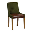 Bath Weathered Oak Dining Chairs with Forest Back & Espresso Seat (6 Pack)