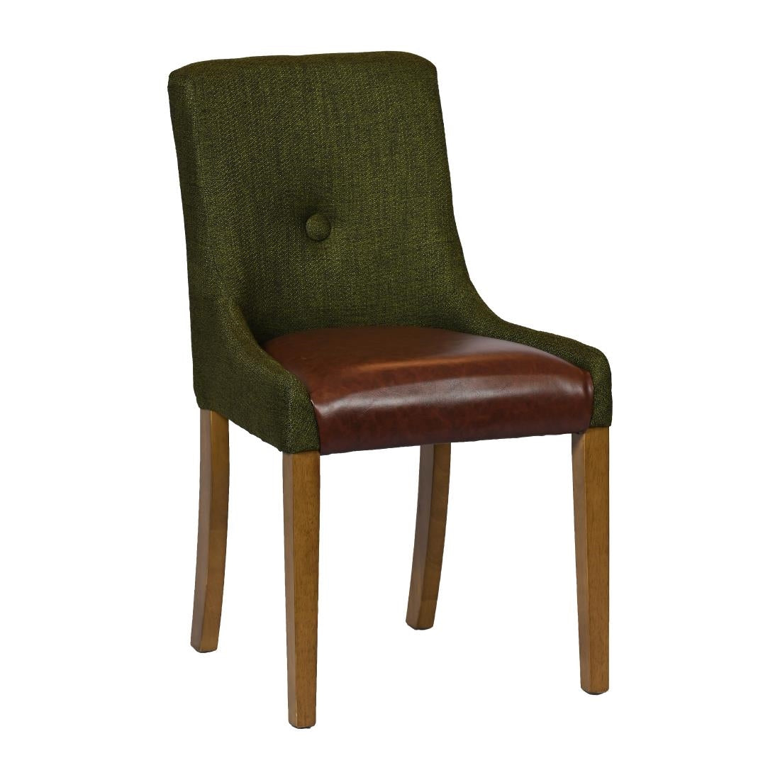 Bath Weathered Oak Dining Chairs with Forest Back & Espresso Seat (6 Pack)