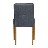 Bath Weathered Oak Dining Chairs with Sea Back & Tan Seat (6 Pack)