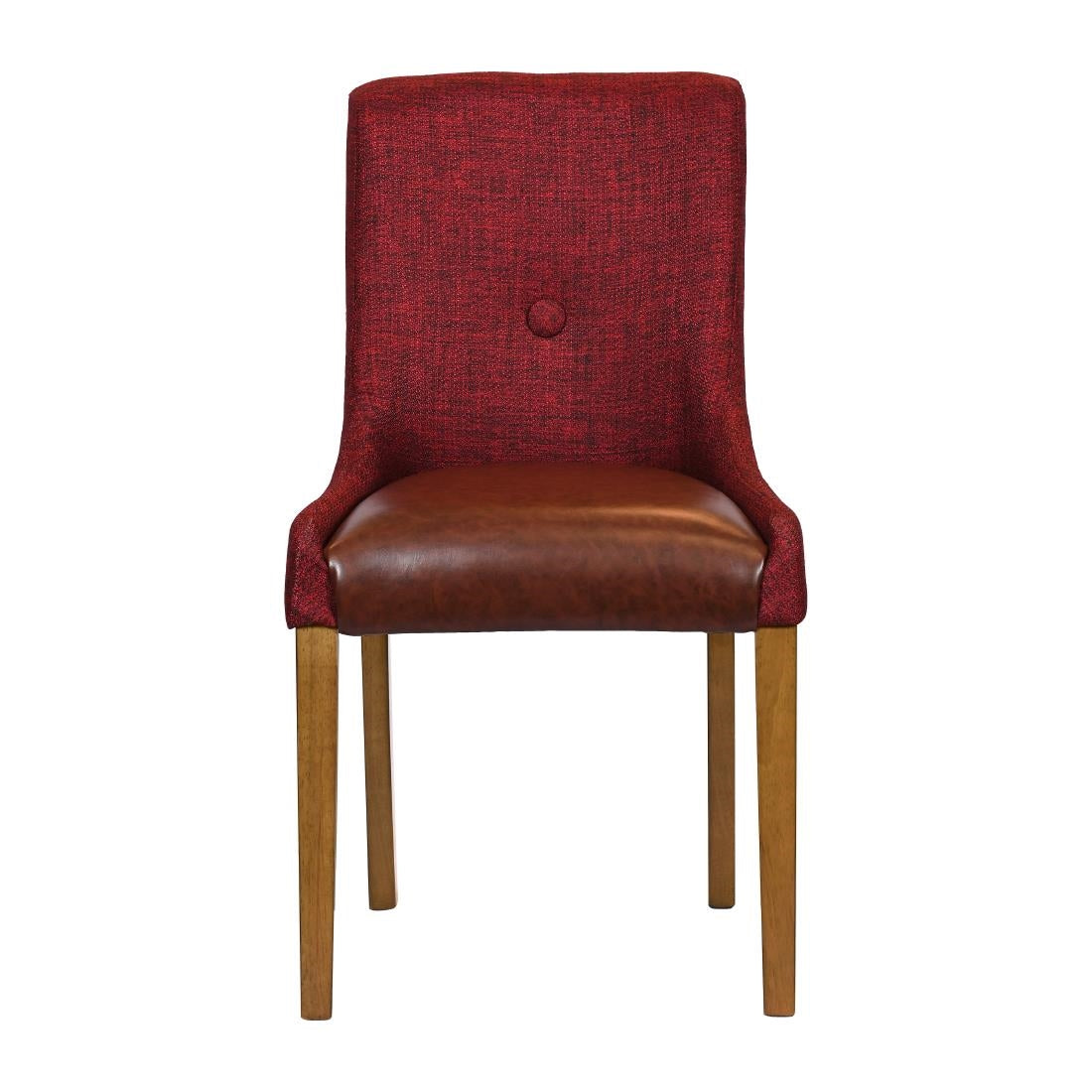 Bath Weathered Oak Dining Chairs with Scarlett Back & Espresso Seat (6 Pack)