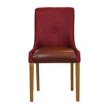 Bath Weathered Oak Dining Chairs with Scarlett Back & Espresso Seat (6 Pack)