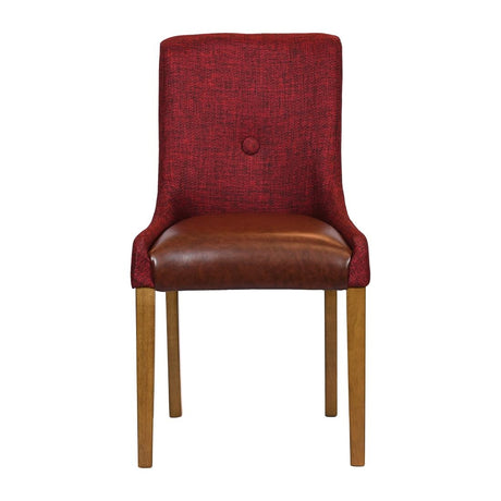 Bath Weathered Oak Dining Chairs with Scarlett Back & Espresso Seat (6 Pack)
