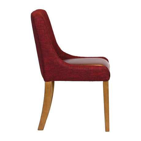 Bath Weathered Oak Dining Chairs with Scarlett Back & Espresso Seat (6 Pack)