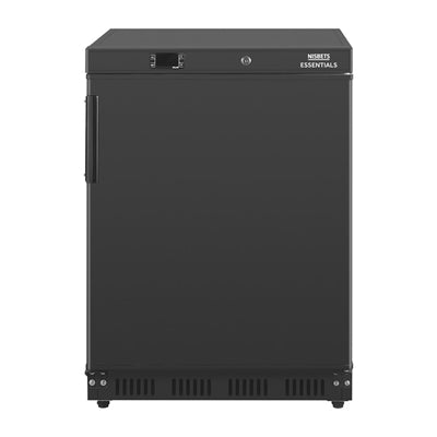 Nisbets Essentials Under Counter Fridge Black 150Ltr