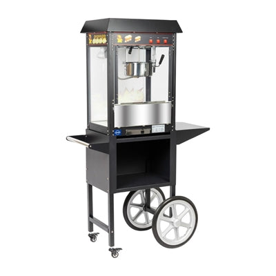 Haxro HX8588 Popcorn Machine and Cart Black