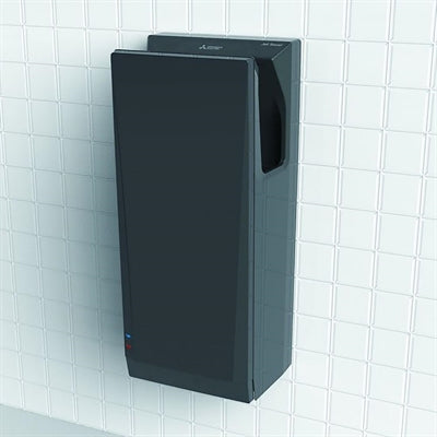Mitsubishi Wave i01 Jet Towel Slim Heated Hand Dryer Black