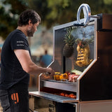 Pujadas Open Grill with Rod Bars and Mobile Cabinet 8581010B