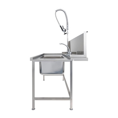 Classeq Pass Through Dishwasher Table with Spray Mixer T15SENL