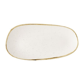 Churchill Stonecast Opal Oblong Plates Barley White 300x150mm (12 Pack)