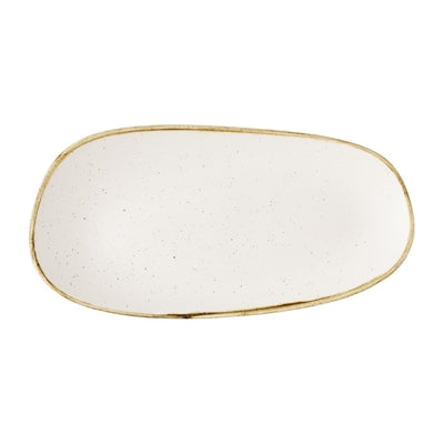 Churchill Stonecast Opal Oblong Plates Barley White 300x150mm (12 Pack)