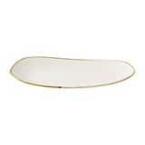 Churchill Stonecast Opal Oblong Plates Barley White 300x150mm (12 Pack)