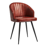 Brooklyn Leather Tub Chair Vintage Red