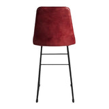 Harland Leather Bar Stool Vintage Red