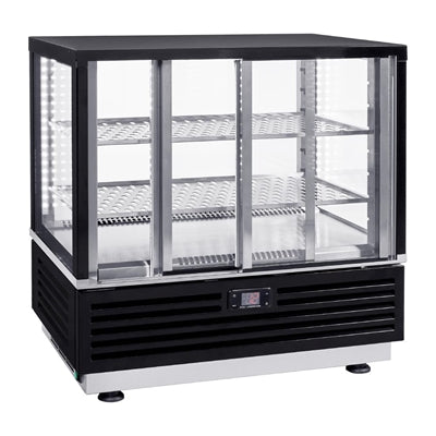 Roller Grill Countertop Display Fridge Black